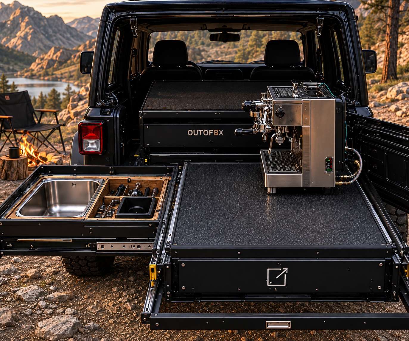 Barista 4x4 on location at an outdoor event